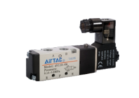 AIRTAC CONTROL VALVE, 4V1 SERIES, SINGLE SOLENOID&lt;BR&gt;4 WAY 2 POSITION  220VAC, 1/8&quot;NPT, HARDWIRED